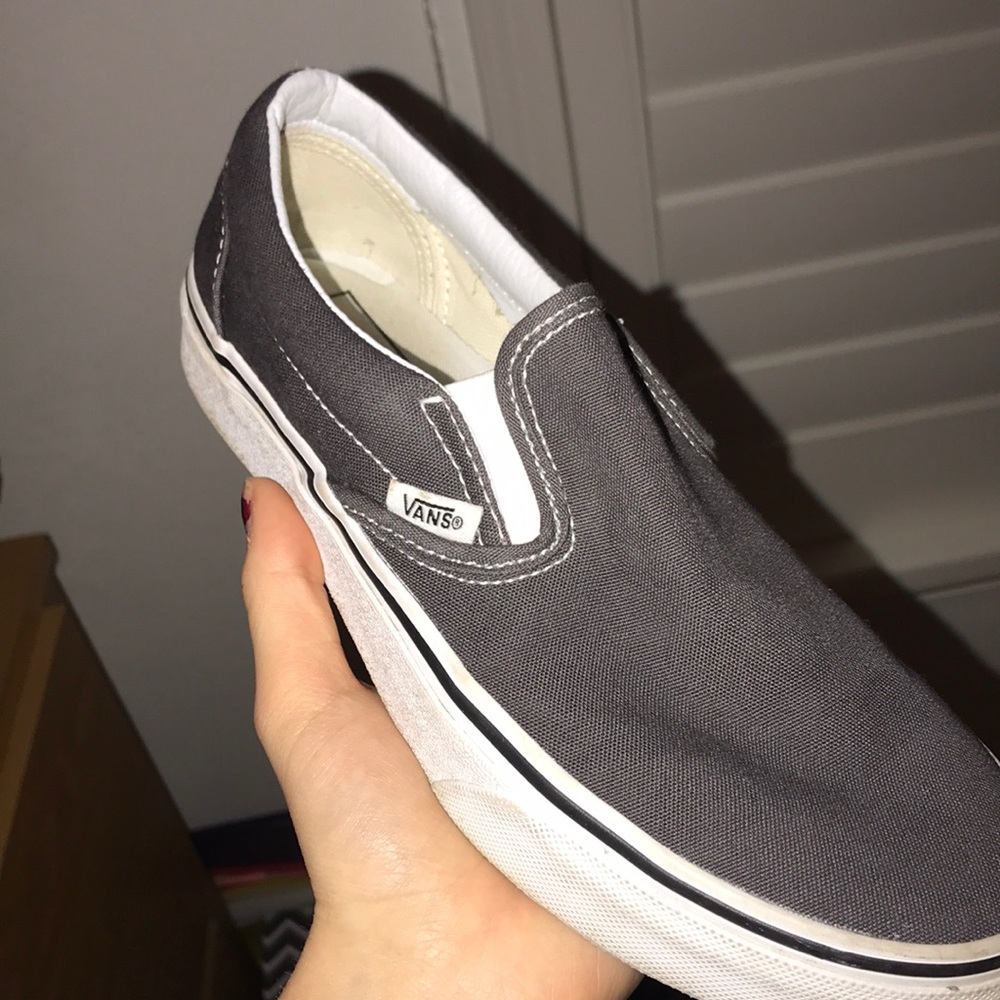 GREY SLIP ON VANS